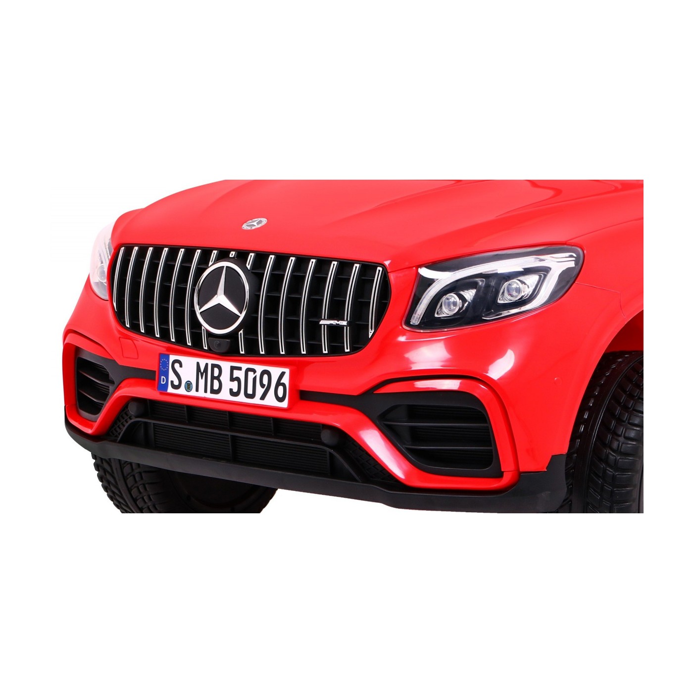 Auto Mercedes GLC 63S Kids červená 4x4 Drive MP4 LED Eco kůže pomalý start EVA