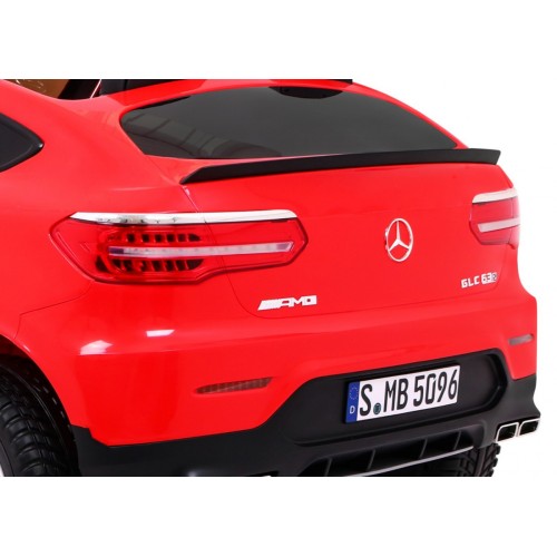 Auto Mercedes GLC 63S Kids červená 4x4 Drive MP4 LED Eco kůže pomalý start EVA