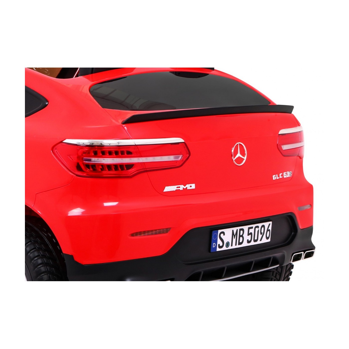 Auto Mercedes GLC 63S Kids červená 4x4 Drive MP4 LED Eco kůže pomalý start EVA
