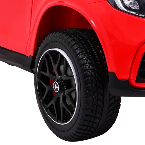 Auto Mercedes GLC 63S Kids červená 4x4 Drive MP4 LED Eco kůže pomalý start EVA