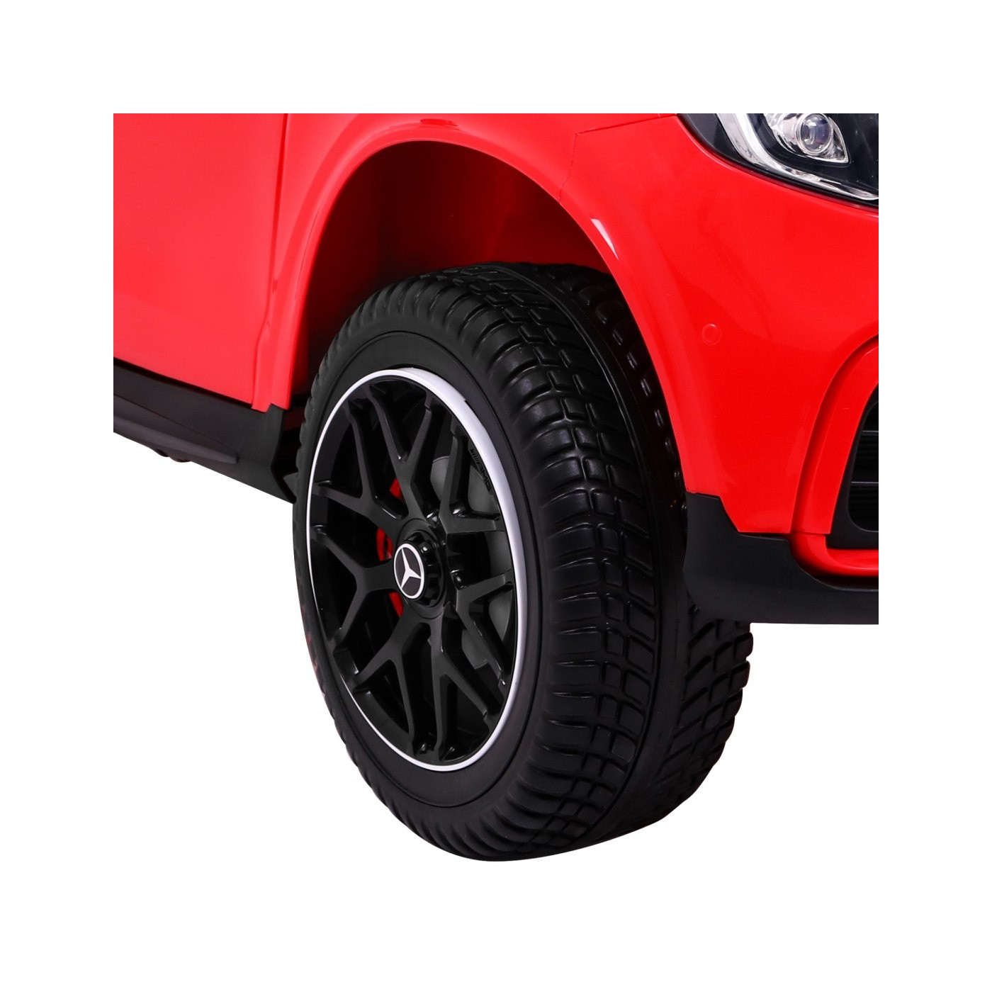 Auto Mercedes GLC 63S Kids červená 4x4 Drive MP4 LED Eco kůže pomalý start EVA