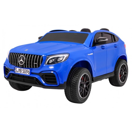 Auto Mercedes GLC 63S Kids Blue 4x4 Drive MP4 LED Eco kůže pomalý start EVA