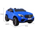 Auto Mercedes GLC 63S Kids Blue 4x4 Drive MP4 LED Eco kůže pomalý start EVA