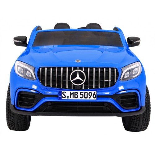 Auto Mercedes GLC 63S Kids Blue 4x4 Drive MP4 LED Eco kůže pomalý start EVA