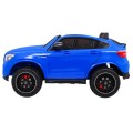 Auto Mercedes GLC 63S Kids Blue 4x4 Drive MP4 LED Eco kůže pomalý start EVA