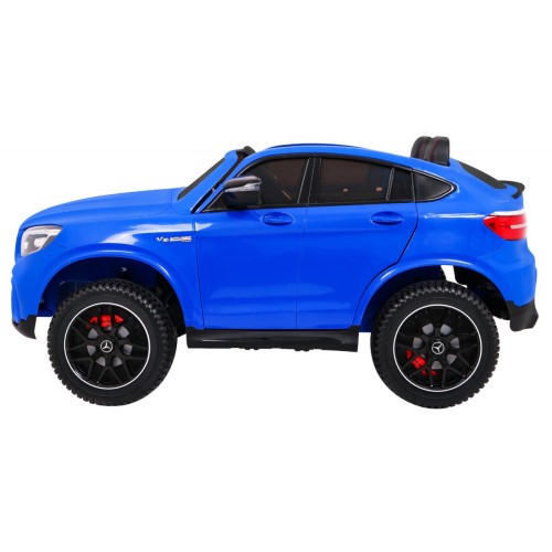 Auto Mercedes GLC 63S Kids Blue 4x4 Drive MP4 LED Eco kůže pomalý start EVA