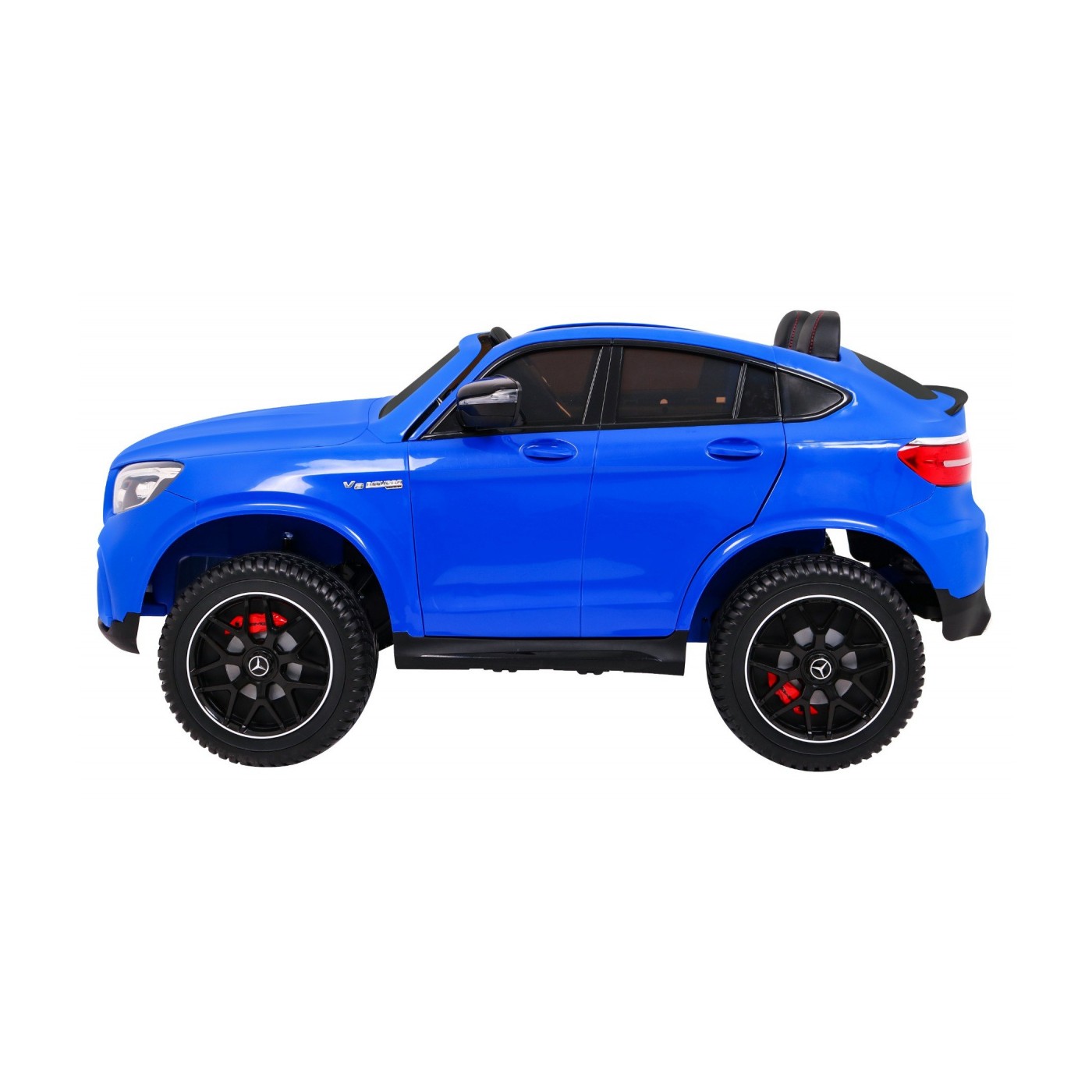 Auto Mercedes GLC 63S Kids Blue 4x4 Drive MP4 LED Eco kůže pomalý start EVA