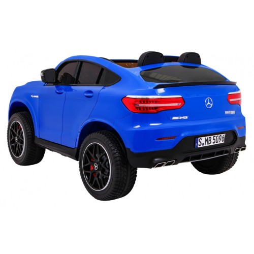 Auto Mercedes GLC 63S Kids Blue 4x4 Drive MP4 LED Eco kůže pomalý start EVA