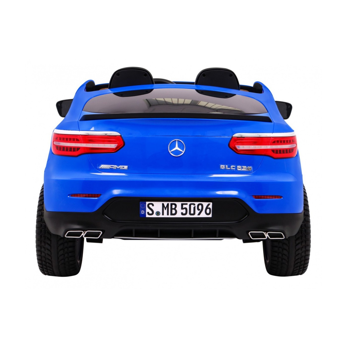 Auto Mercedes GLC 63S Kids Blue 4x4 Drive MP4 LED Eco kůže pomalý start EVA
