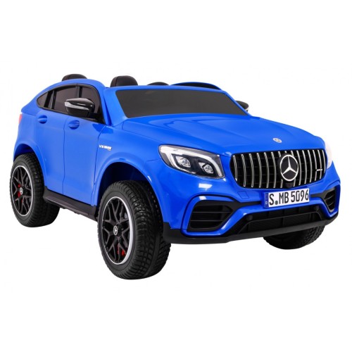 Auto Mercedes GLC 63S Kids Blue 4x4 Drive MP4 LED Eco kůže pomalý start EVA