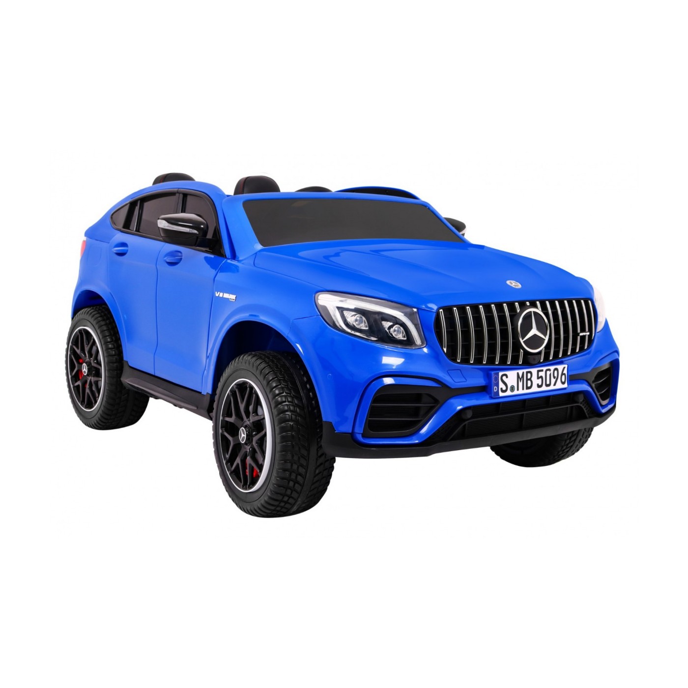 Auto Mercedes GLC 63S Kids Blue 4x4 Drive MP4 LED Eco kůže pomalý start EVA