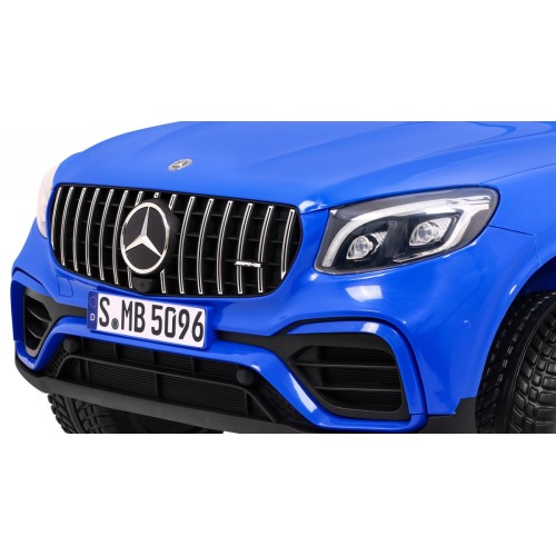 Auto Mercedes GLC 63S Kids Blue 4x4 Drive MP4 LED Eco kůže pomalý start EVA