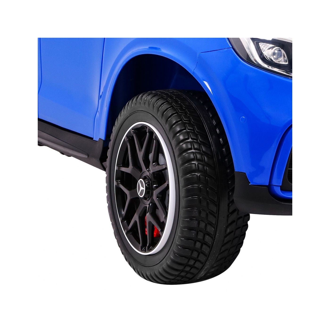 Auto Mercedes GLC 63S Kids Blue 4x4 Drive MP4 LED Eco kůže pomalý start EVA