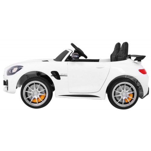 Mercedes-Benz GT R Dětský lak Bílá 4x4 Drive Air Supply Dálkové ovládání EVA MP3 LED