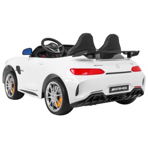 Mercedes-Benz GT R Dětský lak Bílá 4x4 Drive Air Supply Dálkové ovládání EVA MP3 LED