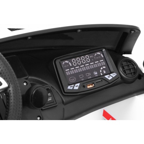 Mercedes-Benz GT R Dětský lak Bílá 4x4 Drive Air Supply Dálkové ovládání EVA MP3 LED