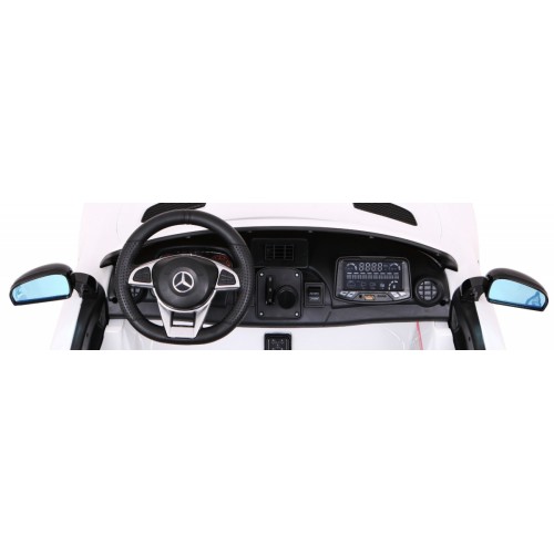 Mercedes-Benz GT R Dětský lak Bílá 4x4 Drive Air Supply Dálkové ovládání EVA MP3 LED