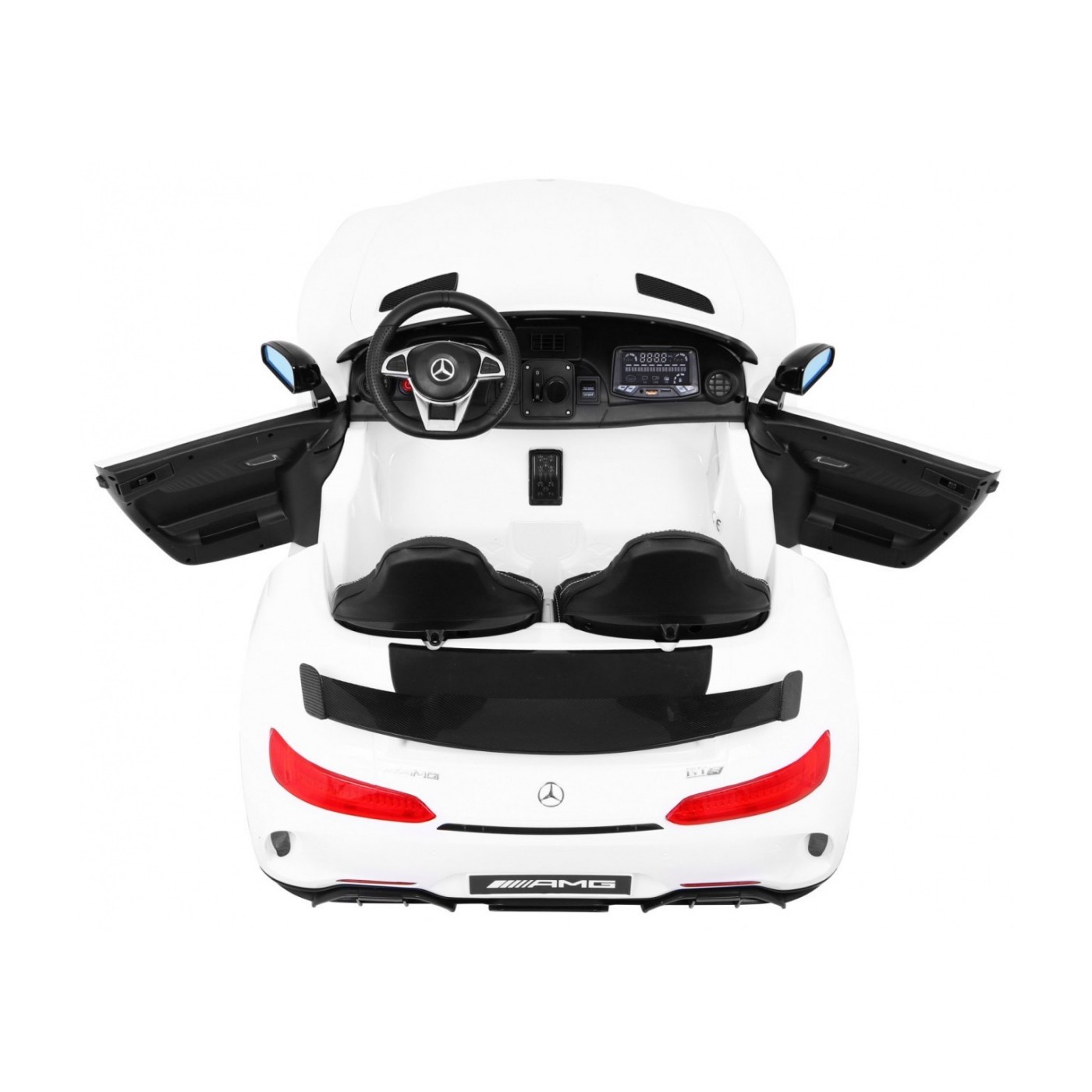 Mercedes-Benz GT R Dětský lak Bílá 4x4 Drive Air Supply Dálkové ovládání EVA MP3 LED