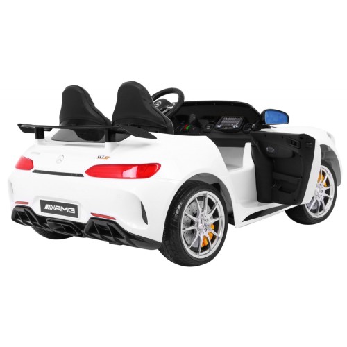 Mercedes-Benz GT R Dětský lak Bílá 4x4 Drive Air Supply Dálkové ovládání EVA MP3 LED