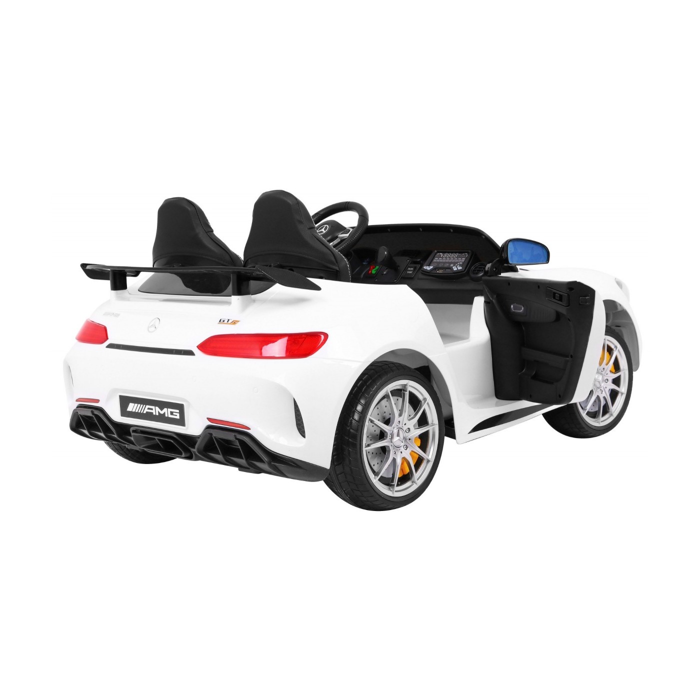 Mercedes-Benz GT R Dětský lak Bílá 4x4 Drive Air Supply Dálkové ovládání EVA MP3 LED