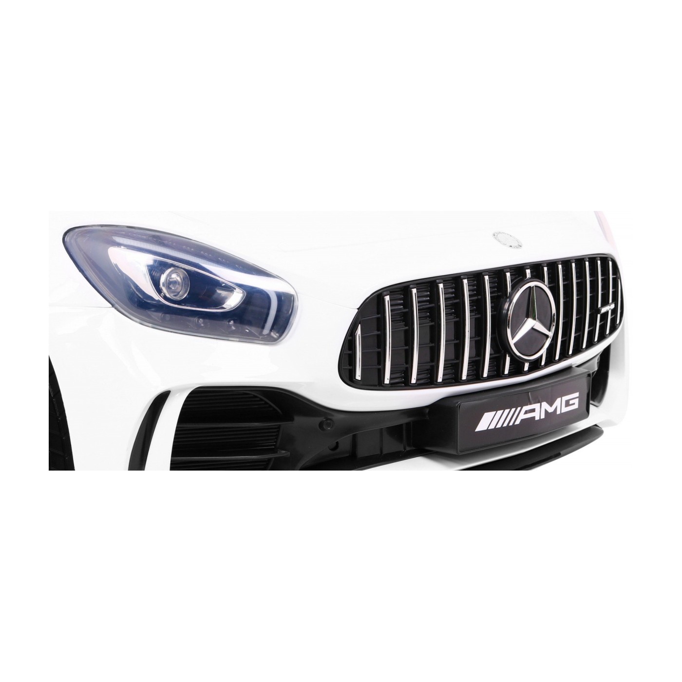 Mercedes-Benz GT R Dětský lak Bílá 4x4 Drive Air Supply Dálkové ovládání EVA MP3 LED