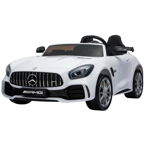 Mercedes-Benz GT R Dětský lak Bílá 4x4 Drive Air Supply Dálkové ovládání EVA MP3 LED