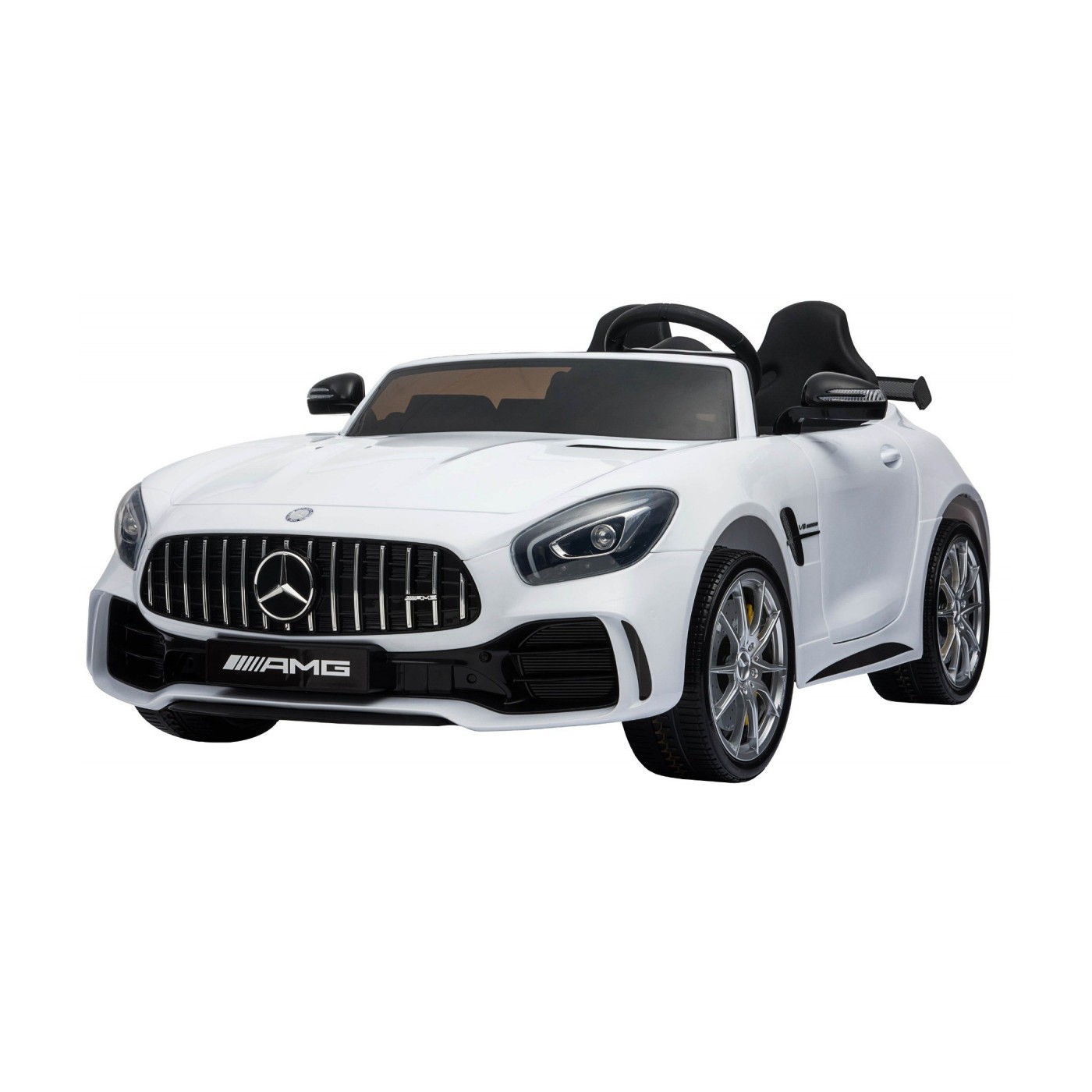 Mercedes-Benz GT R Dětský lak Bílá 4x4 Drive Air Supply Dálkové ovládání EVA MP3 LED