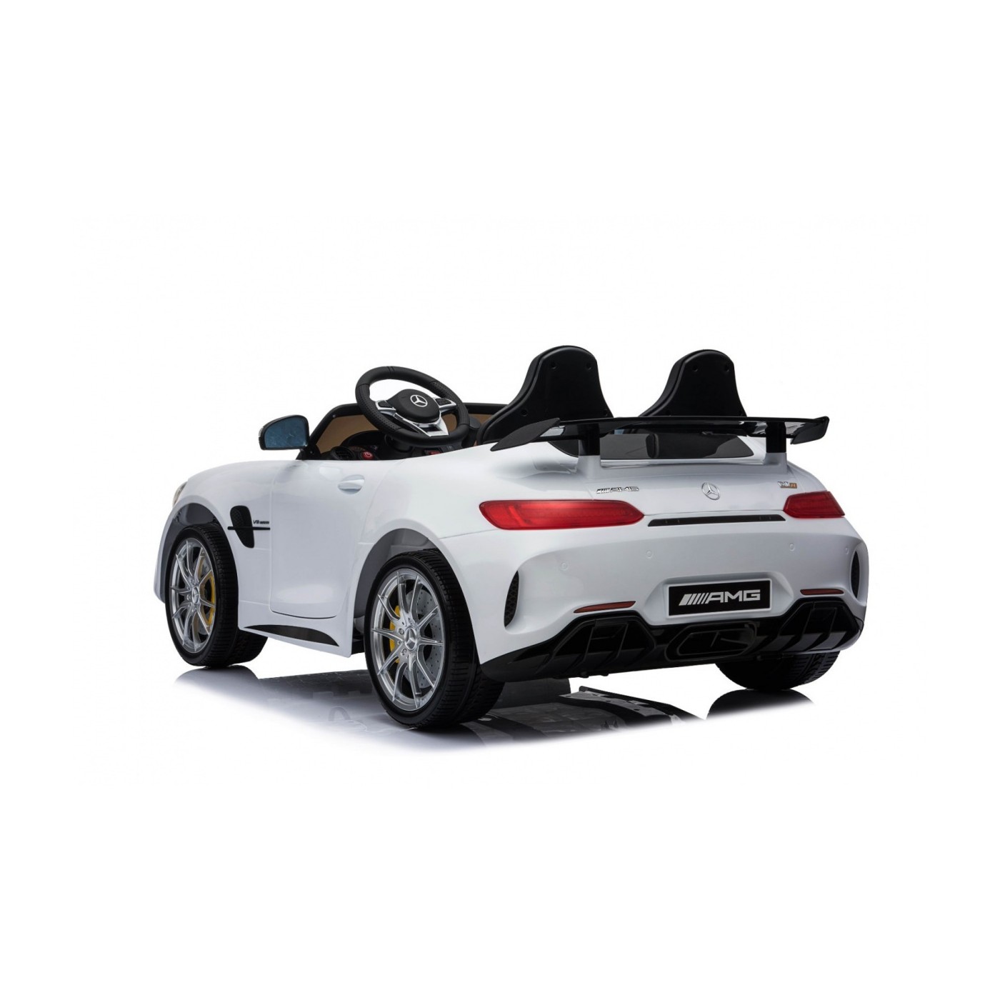 Mercedes-Benz GT R Dětský lak Bílá 4x4 Drive Air Supply Dálkové ovládání EVA MP3 LED
