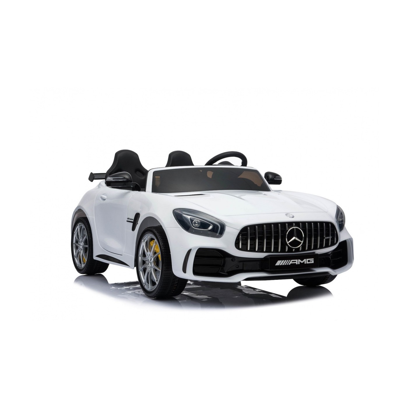 Mercedes-Benz GT R Dětský lak Bílá 4x4 Drive Air Supply Dálkové ovládání EVA MP3 LED