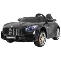 Mercedes-Benz GT R Dětská barva Černá 4x4 Drive Air Supply Dálkové ovládání EVA MP3 LED