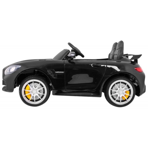Mercedes-Benz GT R Dětská barva Černá 4x4 Drive Air Supply Dálkové ovládání EVA MP3 LED