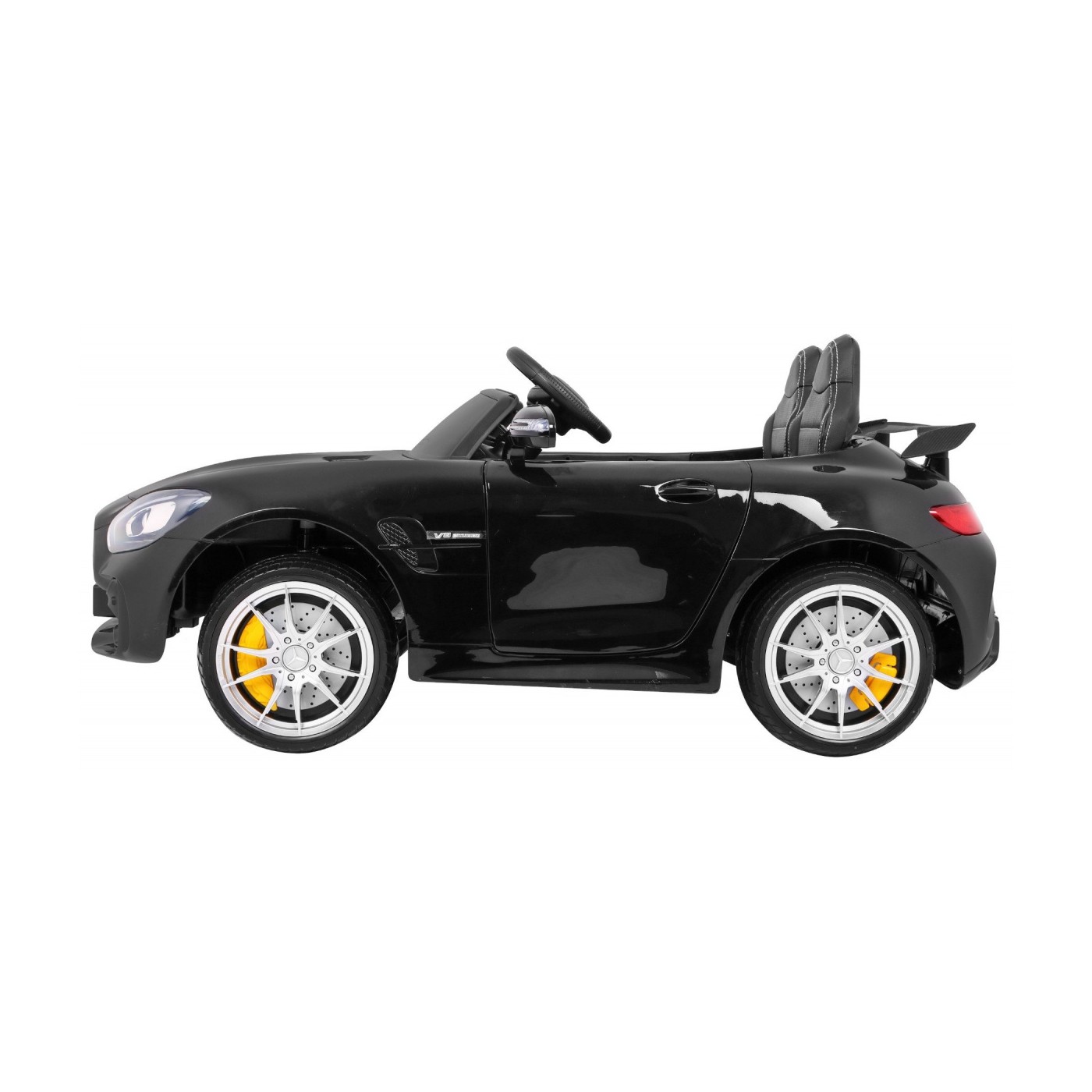 Mercedes-Benz GT R Dětská barva Černá 4x4 Drive Air Supply Dálkové ovládání EVA MP3 LED