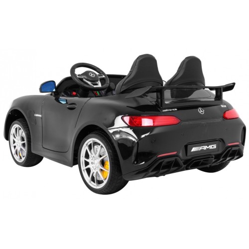 Mercedes-Benz GT R Dětská barva Černá 4x4 Drive Air Supply Dálkové ovládání EVA MP3 LED