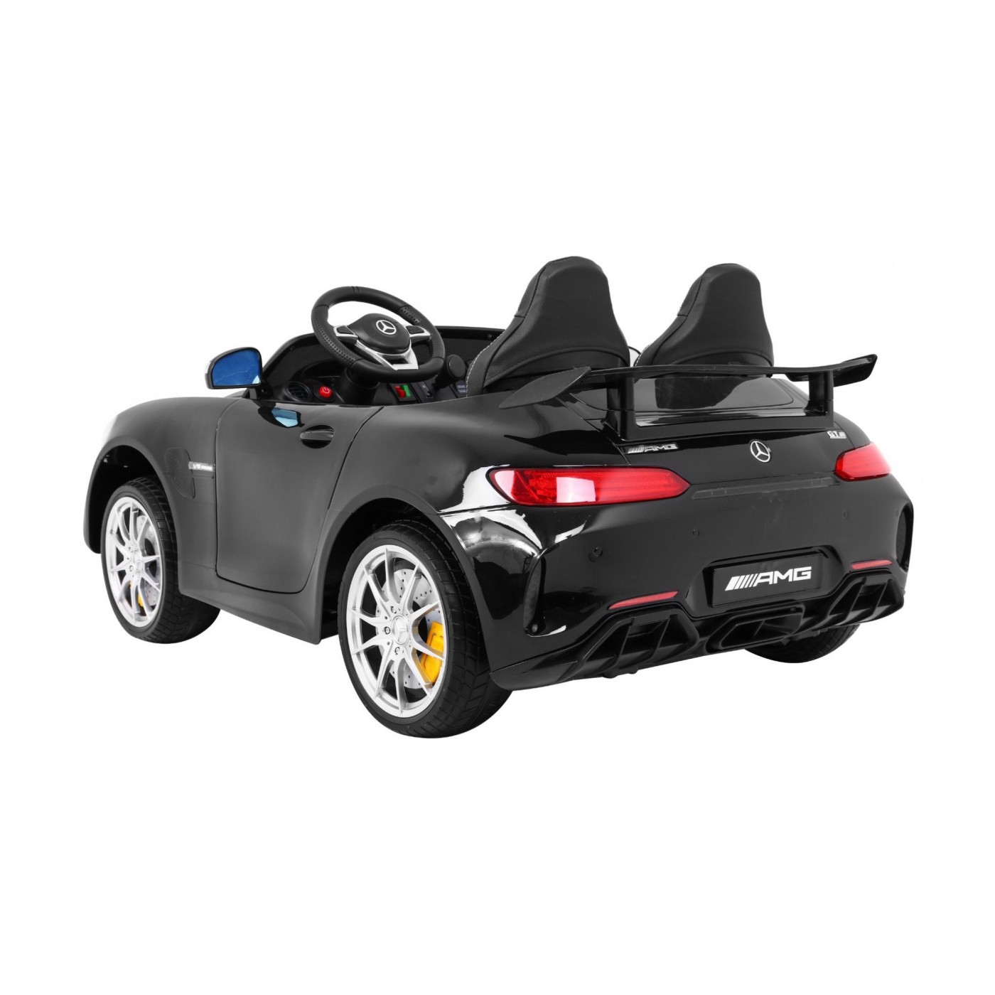 Mercedes-Benz GT R Dětská barva Černá 4x4 Drive Air Supply Dálkové ovládání EVA MP3 LED