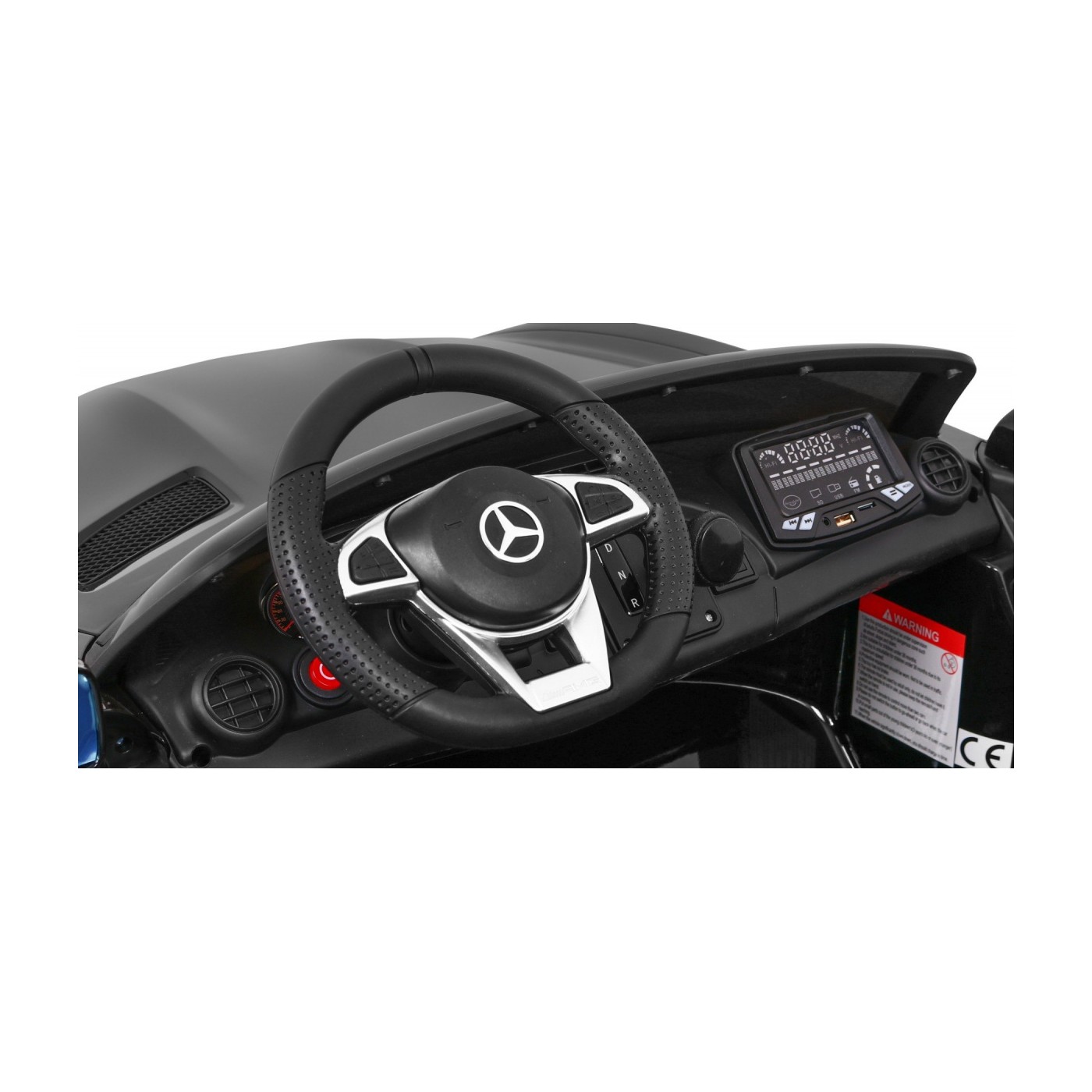 Mercedes-Benz GT R Dětská barva Černá 4x4 Drive Air Supply Dálkové ovládání EVA MP3 LED