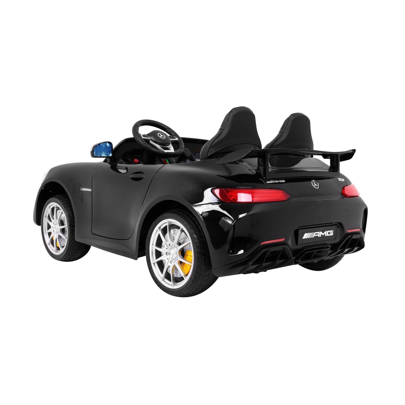 Mercedes-Benz GT R Dětská barva Černá 4x4 Drive Air Supply Dálkové ovládání EVA MP3 LED