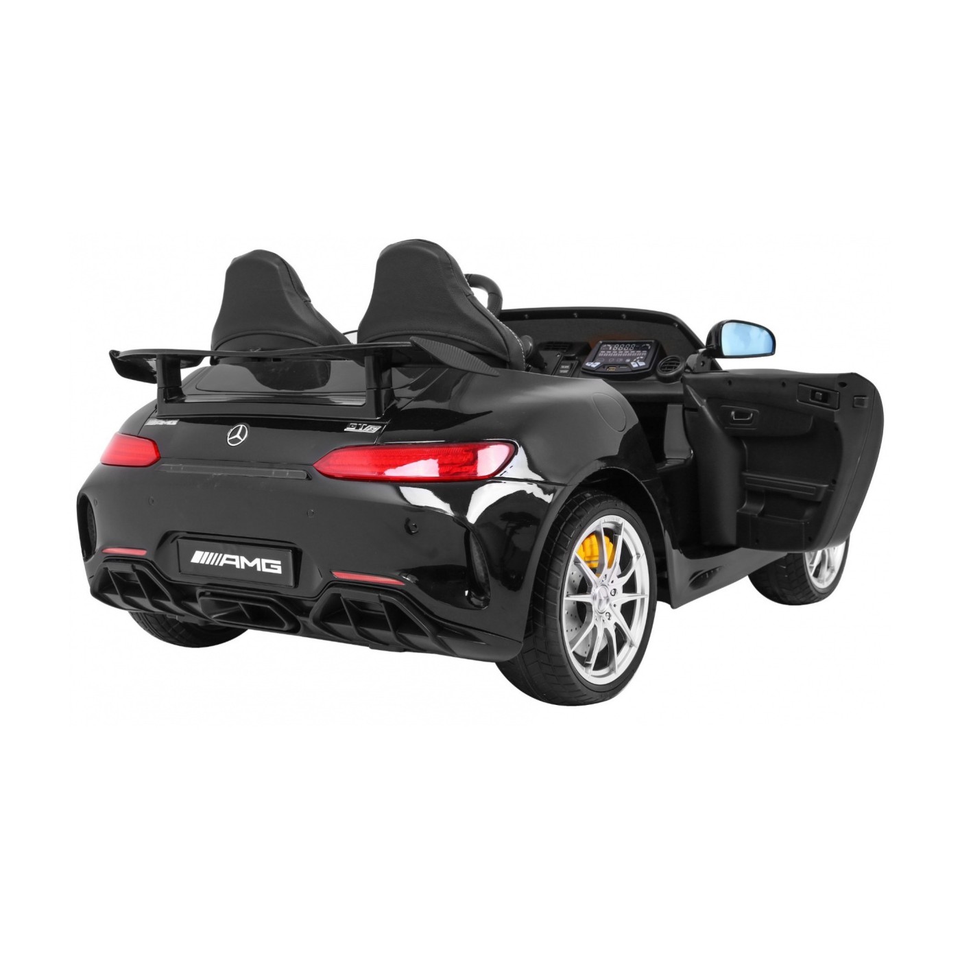 Mercedes-Benz GT R Dětská barva Černá 4x4 Drive Air Supply Dálkové ovládání EVA MP3 LED