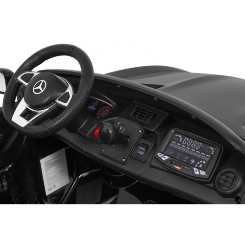 Mercedes-Benz GT R Dětská barva Černá 4x4 Drive Air Supply Dálkové ovládání EVA MP3 LED