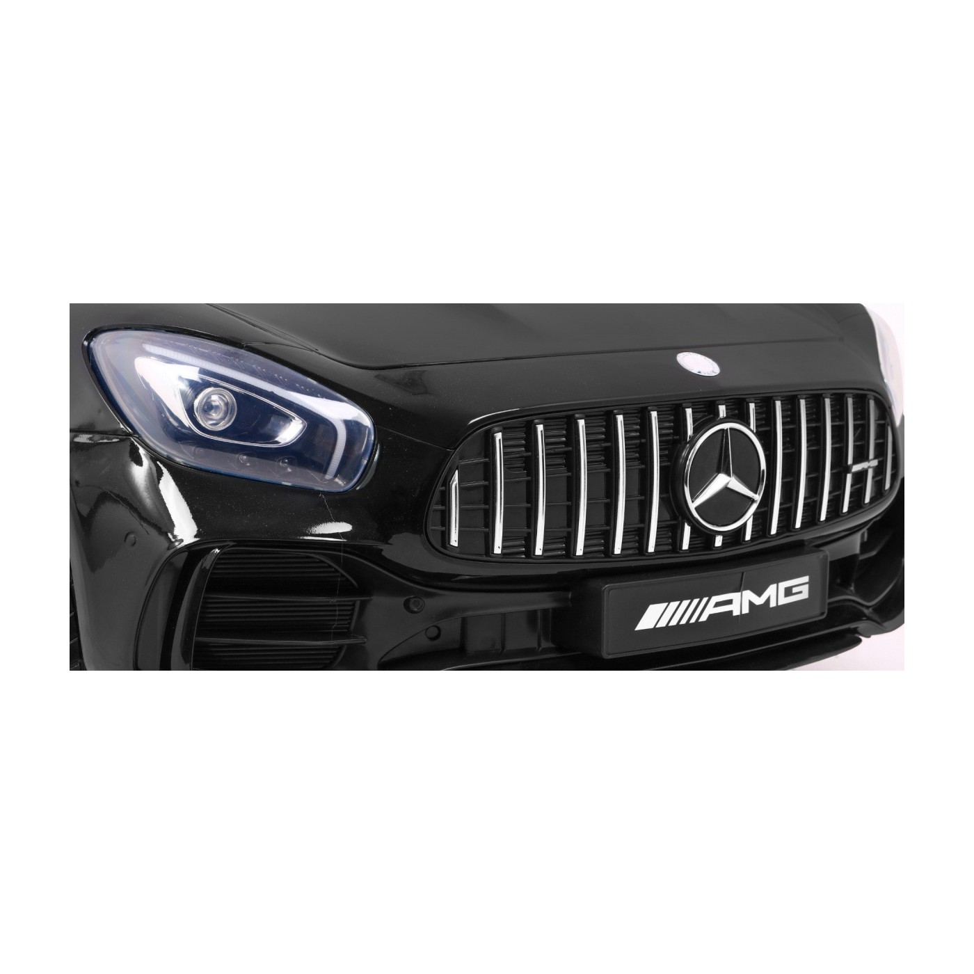 Mercedes-Benz GT R Dětská barva Černá 4x4 Drive Air Supply Dálkové ovládání EVA MP3 LED