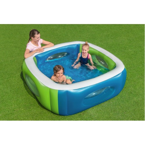 Nafukovací dětský bazén BESTWAY s pozorovacími okny 168X168X56