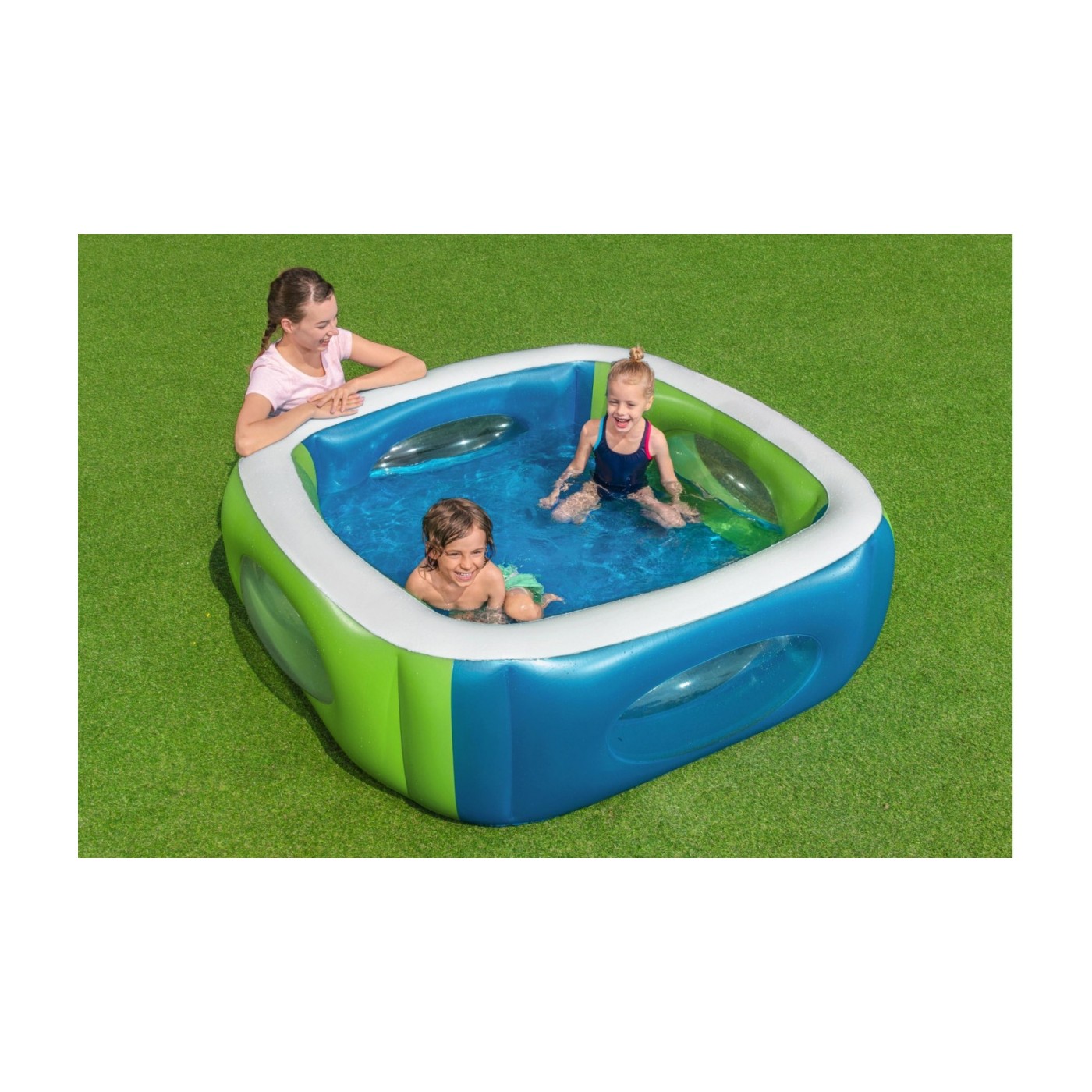 Nafukovací dětský bazén BESTWAY s pozorovacími okny 168X168X56