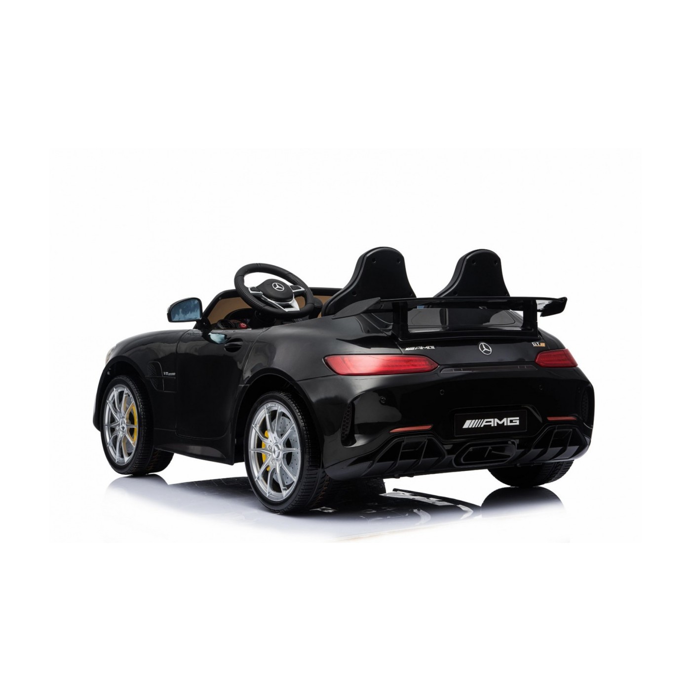 Mercedes-Benz GT R Dětská barva Černá 4x4 Drive Air Supply Dálkové ovládání EVA MP3 LED