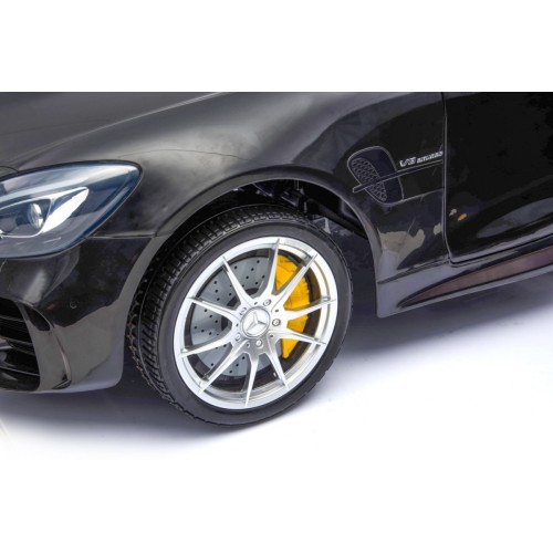 Mercedes-Benz GT R Dětská barva Černá 4x4 Drive Air Supply Dálkové ovládání EVA MP3 LED