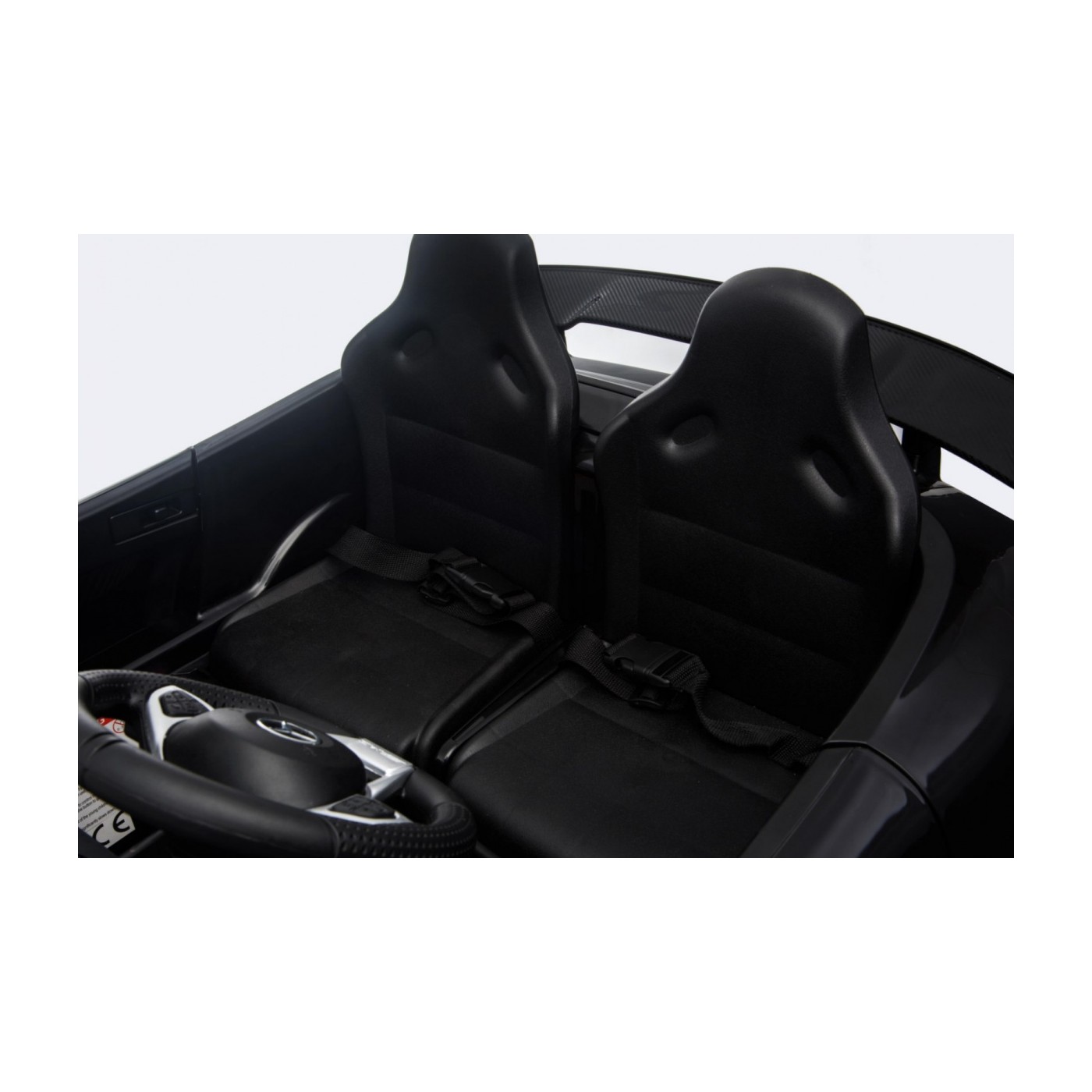 Mercedes-Benz GT R Dětská barva Černá 4x4 Drive Air Supply Dálkové ovládání EVA MP3 LED