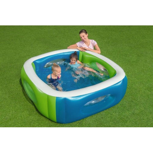 Nafukovací dětský bazén BESTWAY s pozorovacími okny 168X168X56