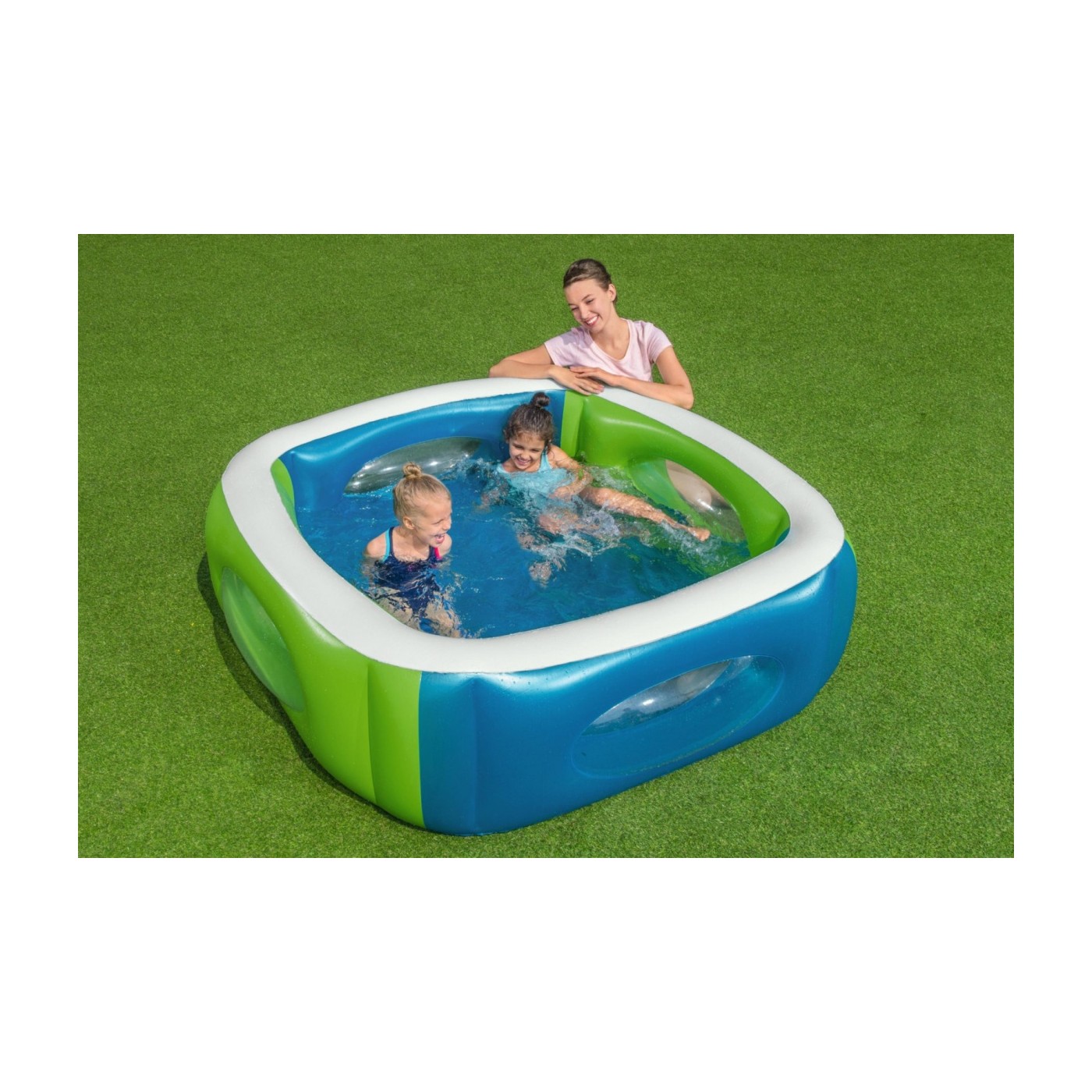 Nafukovací dětský bazén BESTWAY s pozorovacími okny 168X168X56