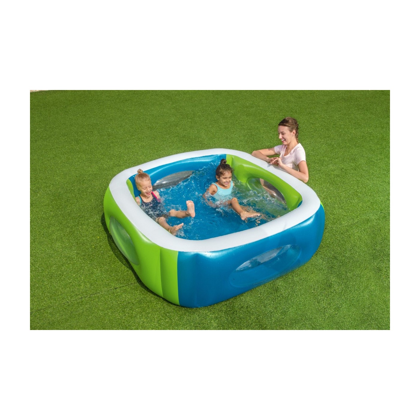 Nafukovací dětský bazén BESTWAY s pozorovacími okny 168X168X56