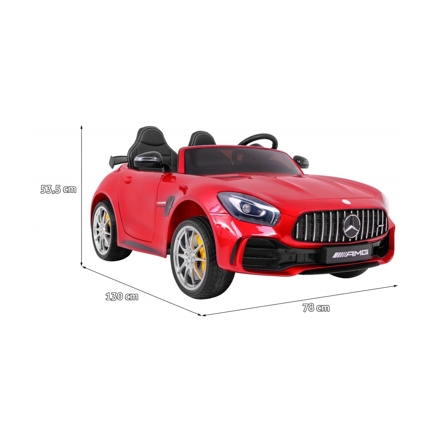Dětský lak Mercedes-Benz GT R červený 4x4 Drive Air Supply Remote EVA MP3 LED