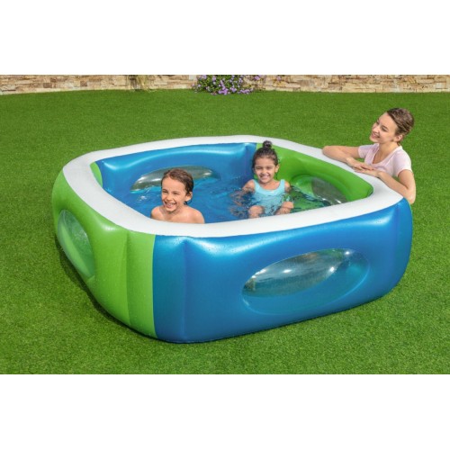 Nafukovací dětský bazén BESTWAY s pozorovacími okny 168X168X56