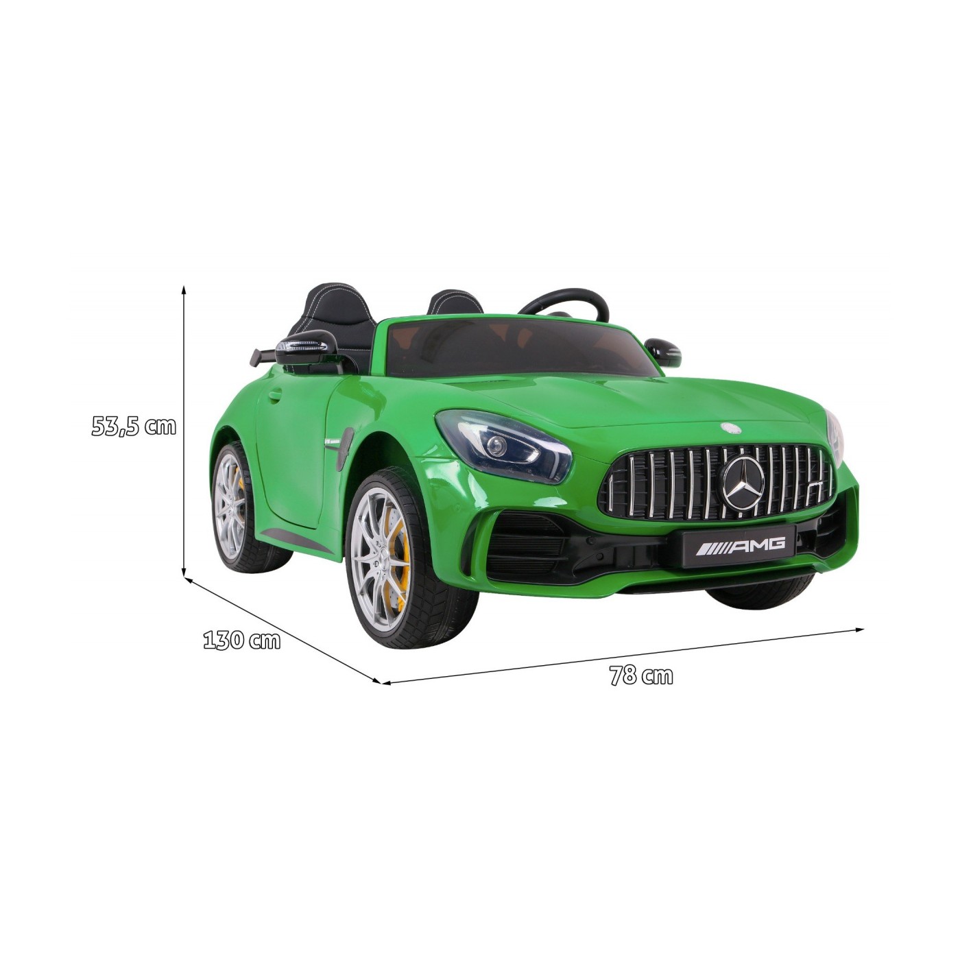 Mercedes-Benz GT R Dětská barva Zelená 4x4 Drive Air Vent Remote EVA MP3 LED
